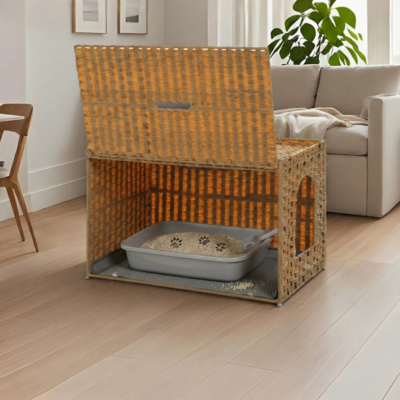 Meuble cache-litière