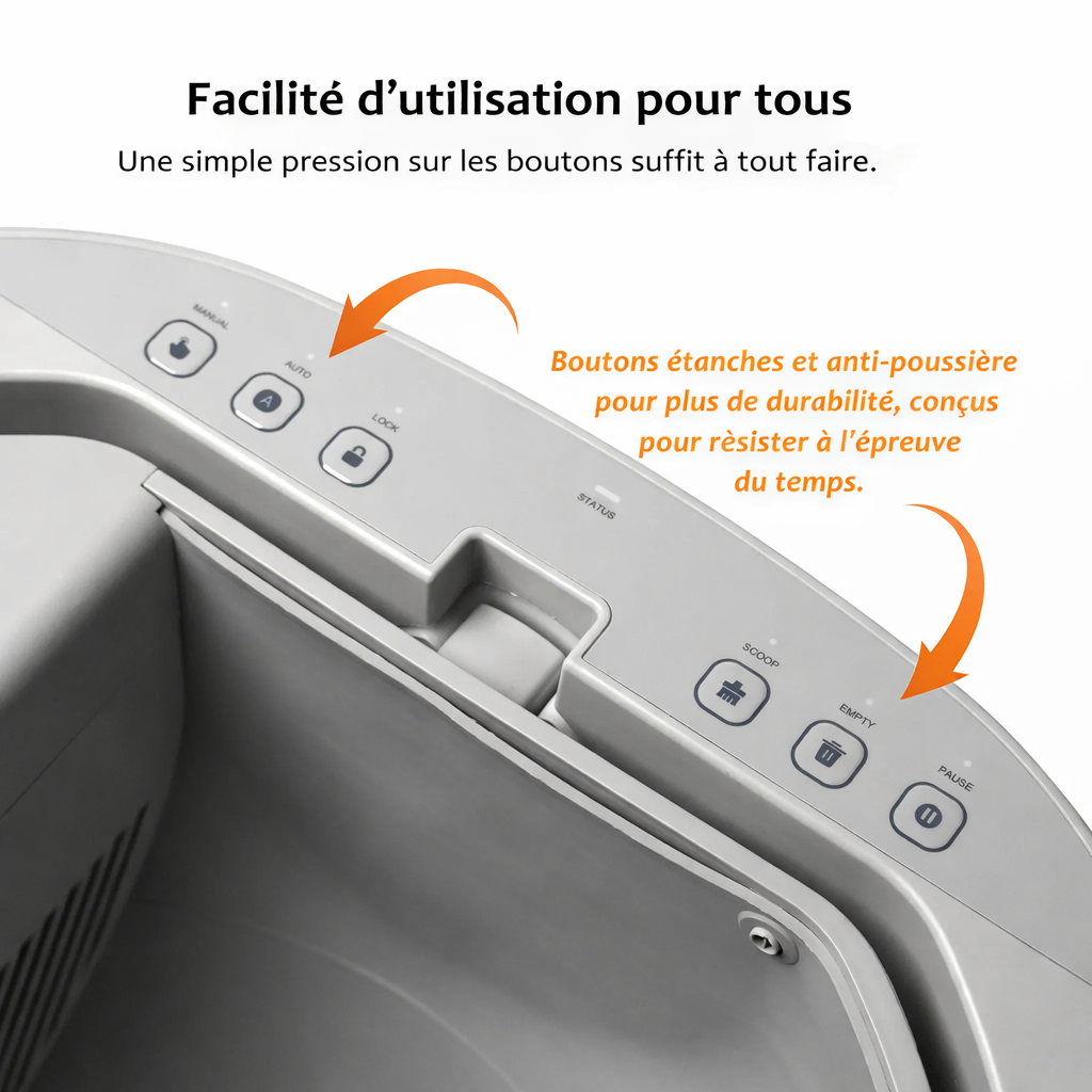 Litière Autonettoyante pour chat avec capteurs de sécurité avancés