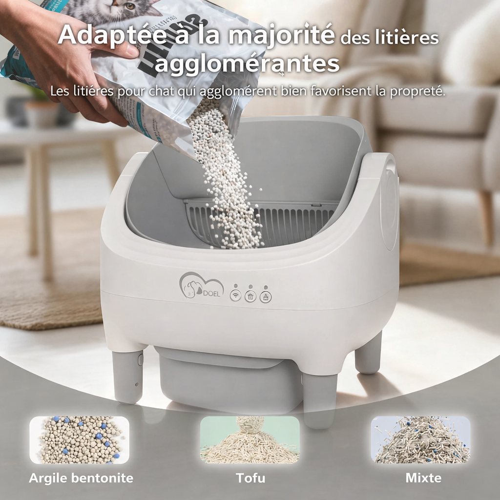 Litière automatique connectée — propre et pensée pour le quotidien