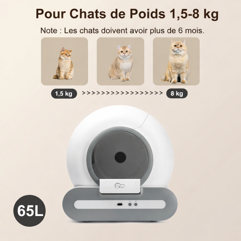 Litière automatique DOEL — connectée et pensée pour la sécurité