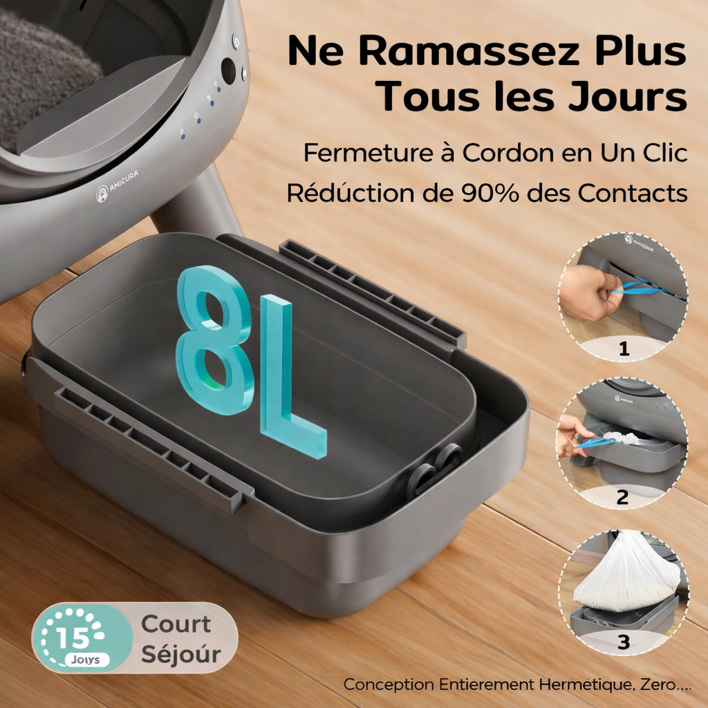 Amicura X1 — La litière automatique qui vous libère l’esprit