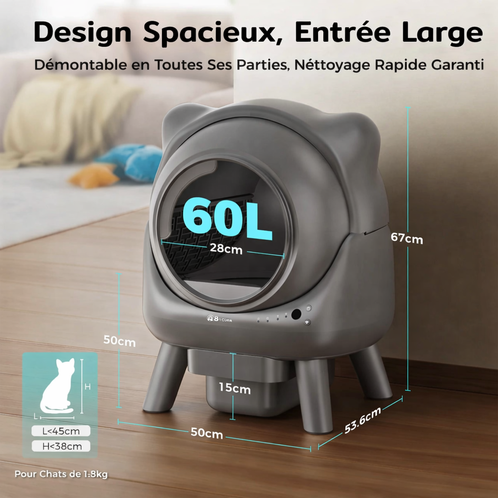 Amicura X1 — La litière automatique qui vous libère l’esprit