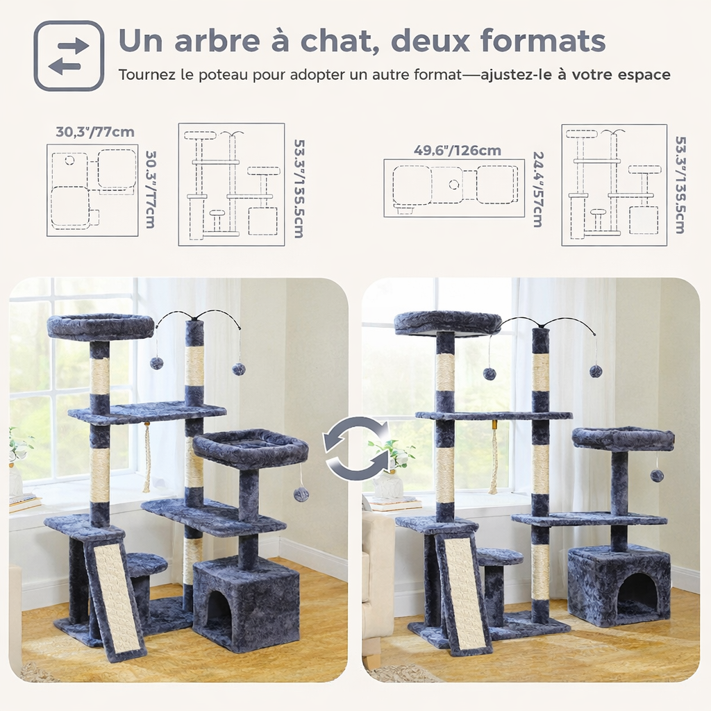 Arbre à chat tour 5 niveaux