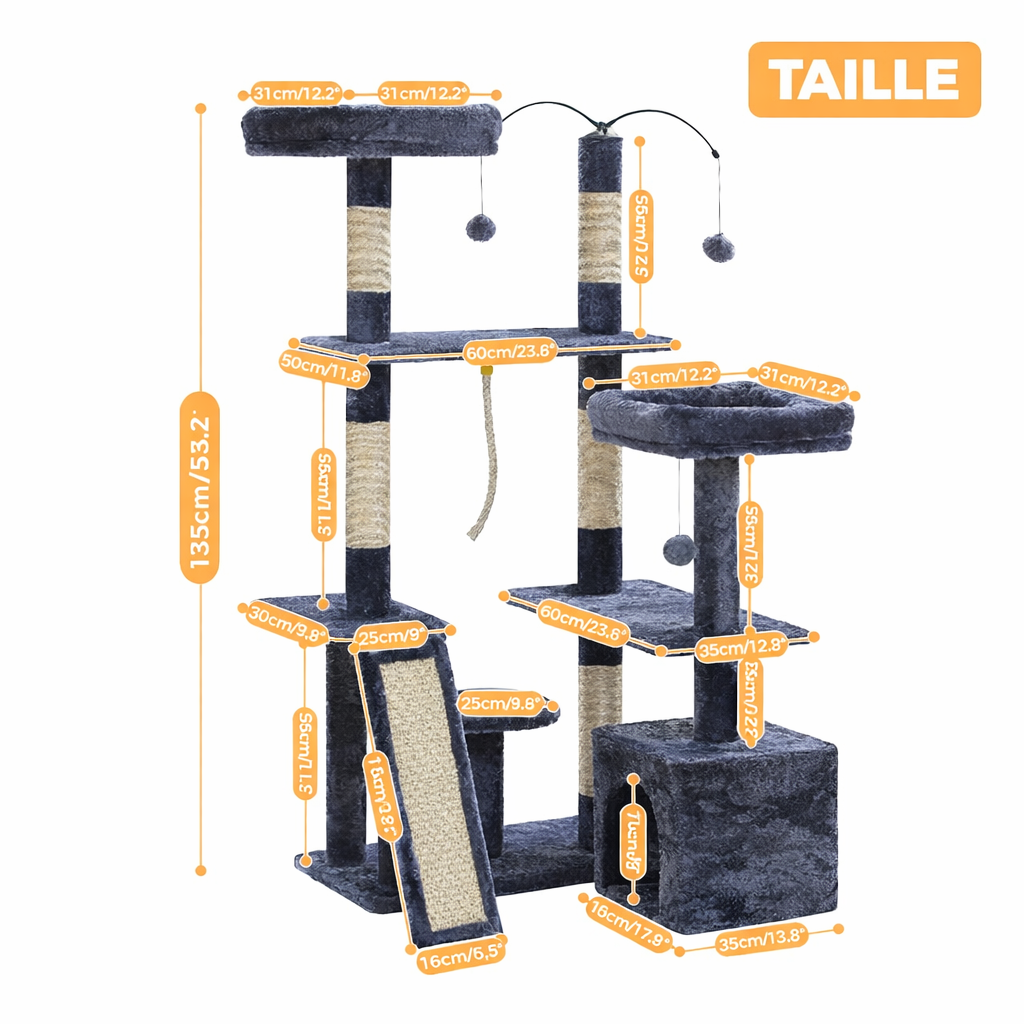 Arbre à chat tour 5 niveaux