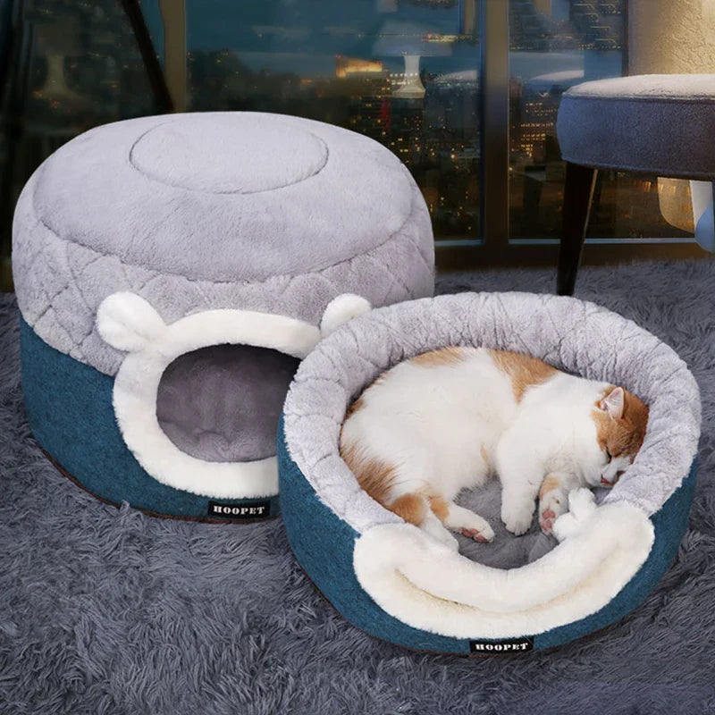 Lit pour chat 2-en-1 doux et chaud – Confort optimal et design moderne