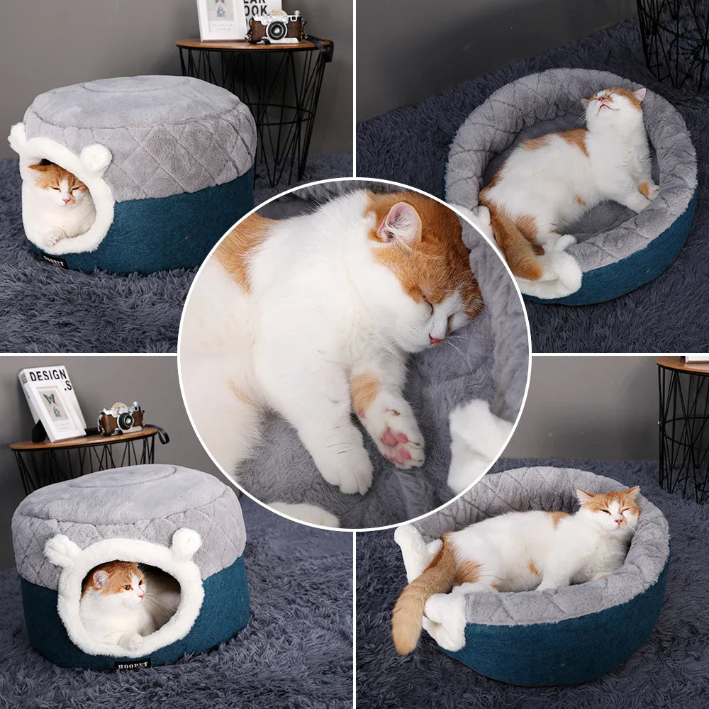 Lit pour chat 2-en-1 doux et chaud – Confort optimal et design moderne