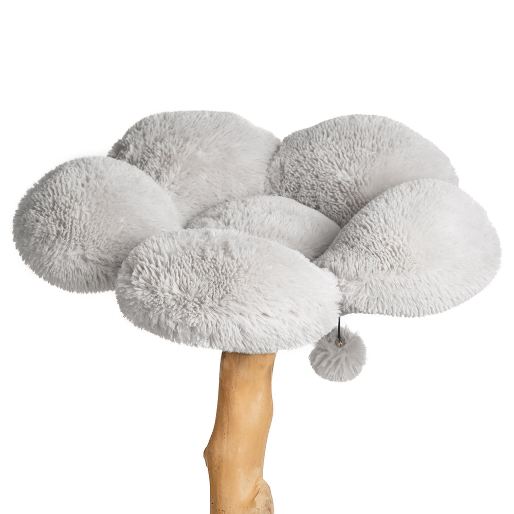 Arbre à chat grand format en bois naturel avec niche et plateformes – Modèle Leone