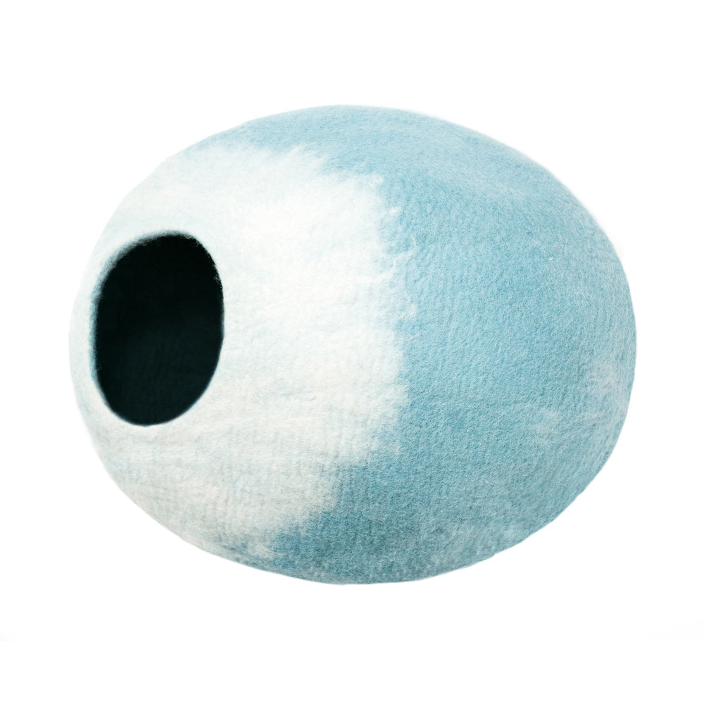 Niche pour chat en feutrine de laine