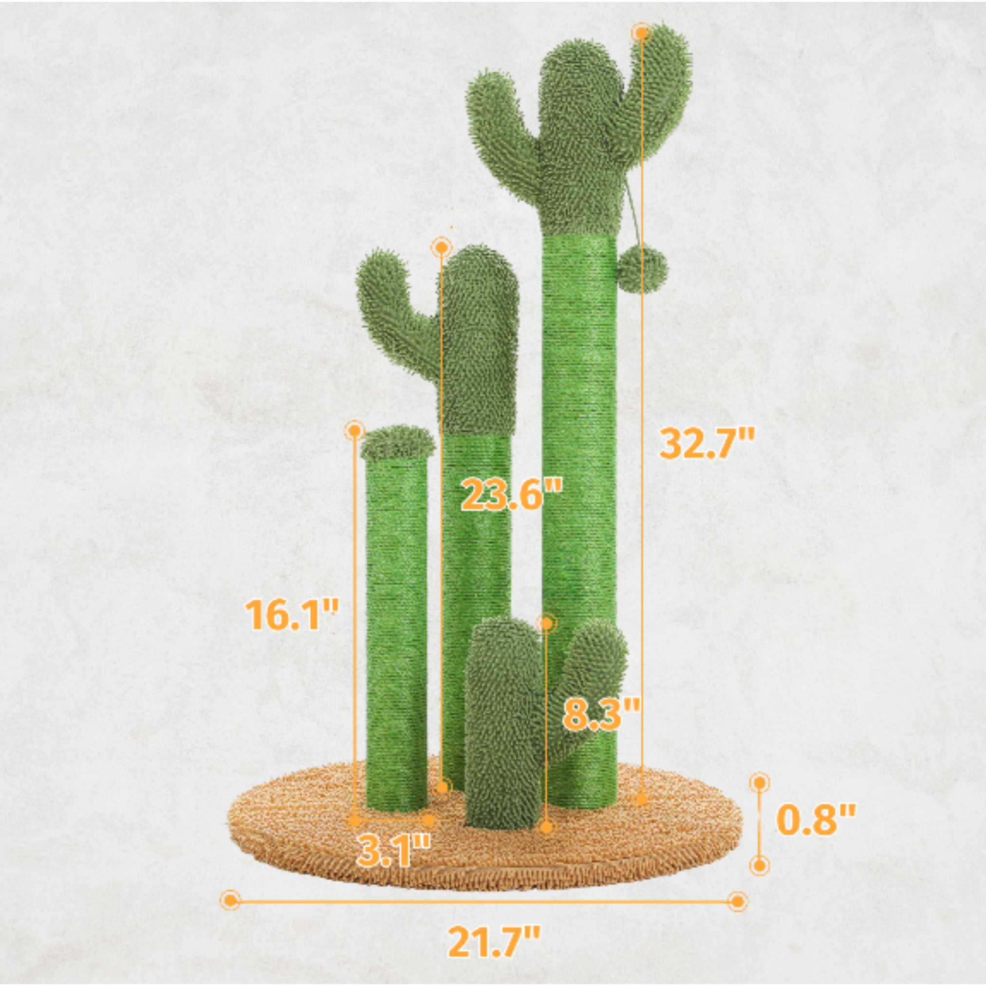 Griffoir pour chat en forme de cactus – Modèle Cactus Tower
