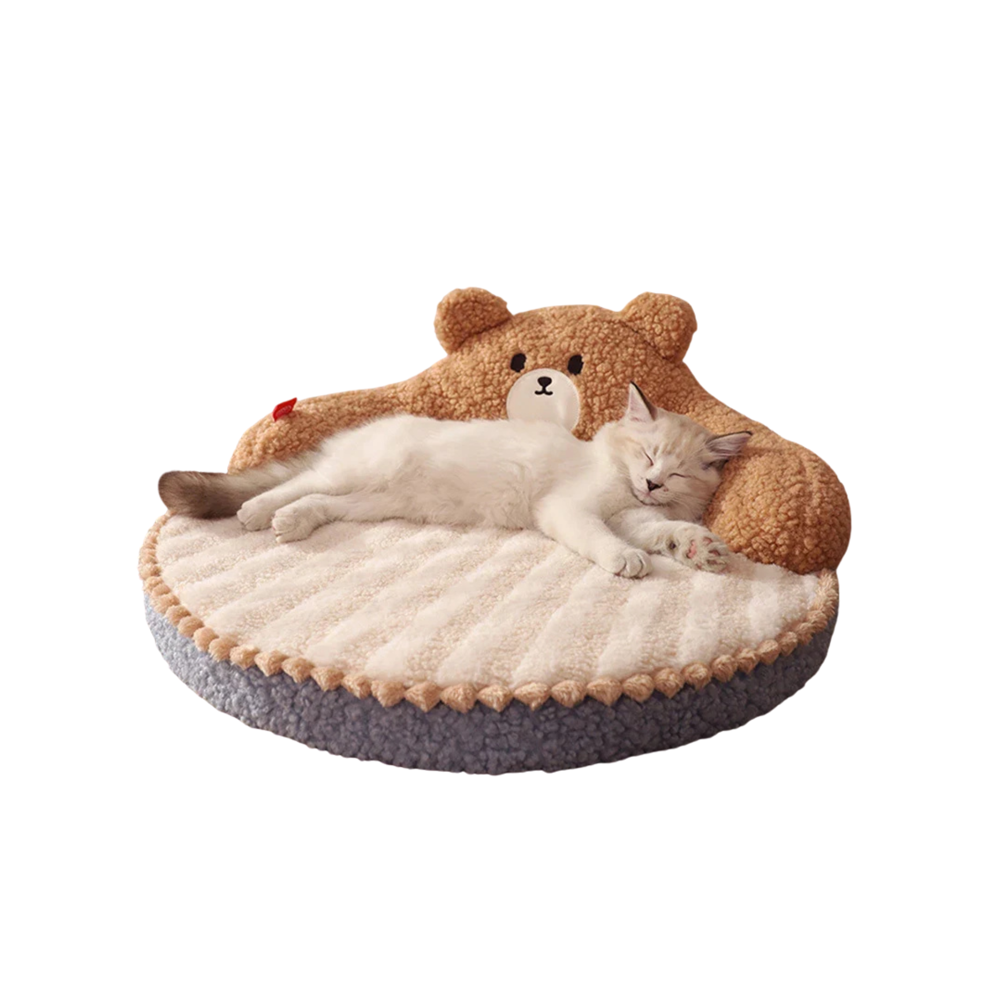Lit pour chat en forme d’ours – Coussin moelleux et confortable
