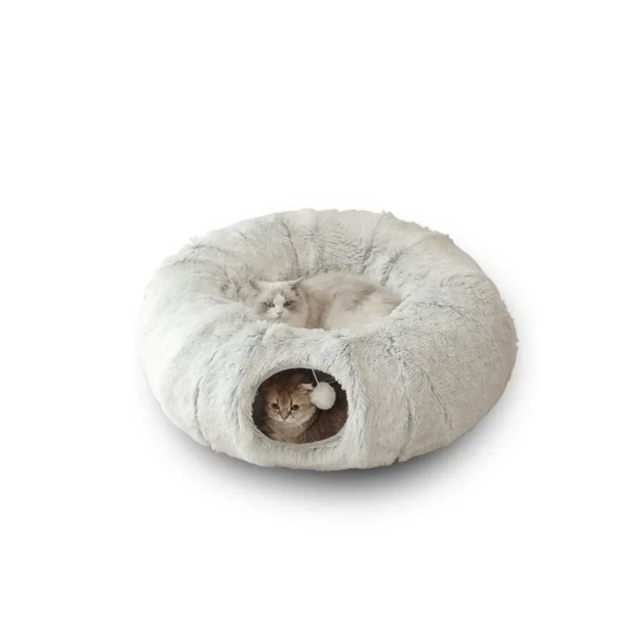 Lit douillet pour chat avec cachette intégrée – Chaleur et détente