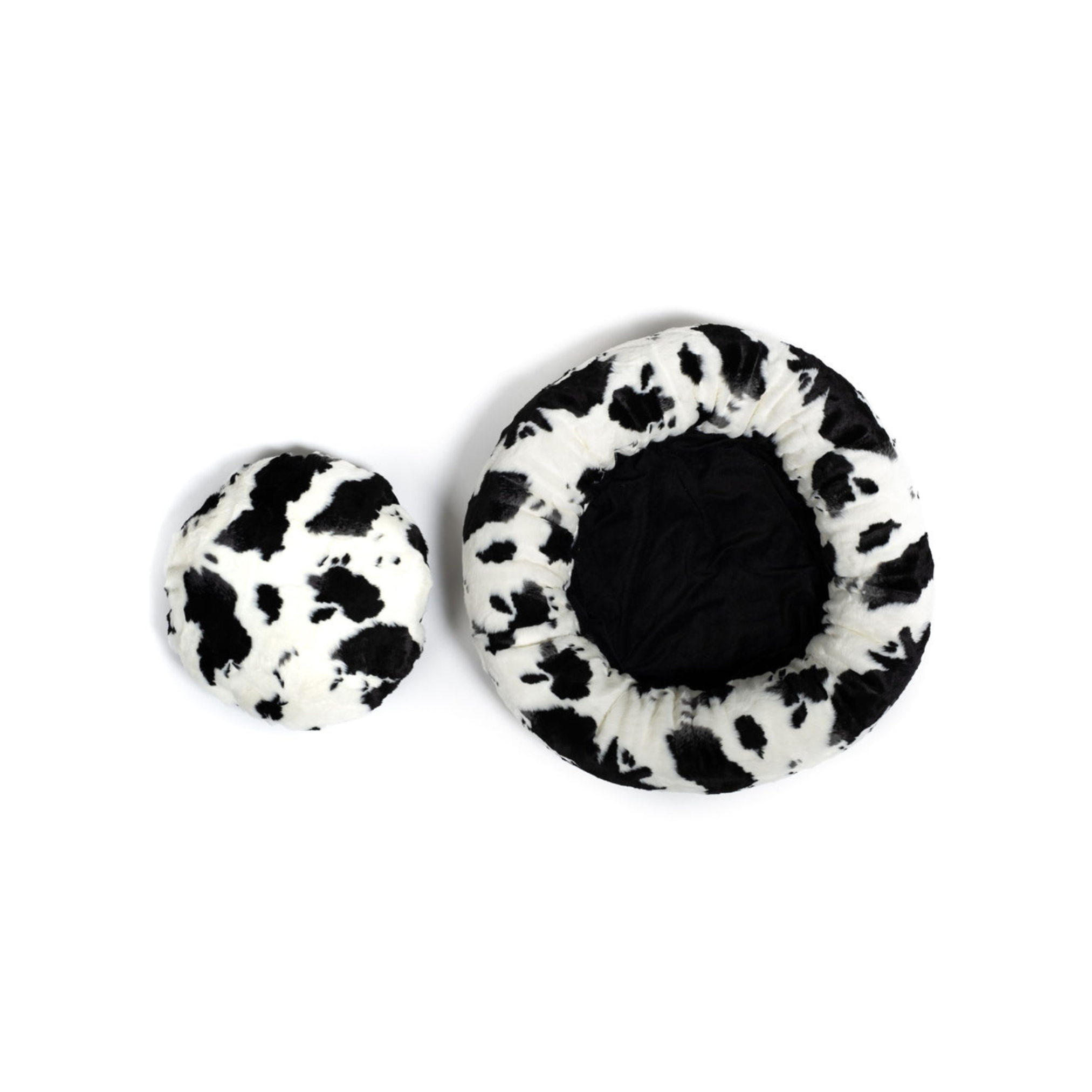 Lit pour chien et chat en fausse fourrure avec coussin amovible – Modèle Fluffi