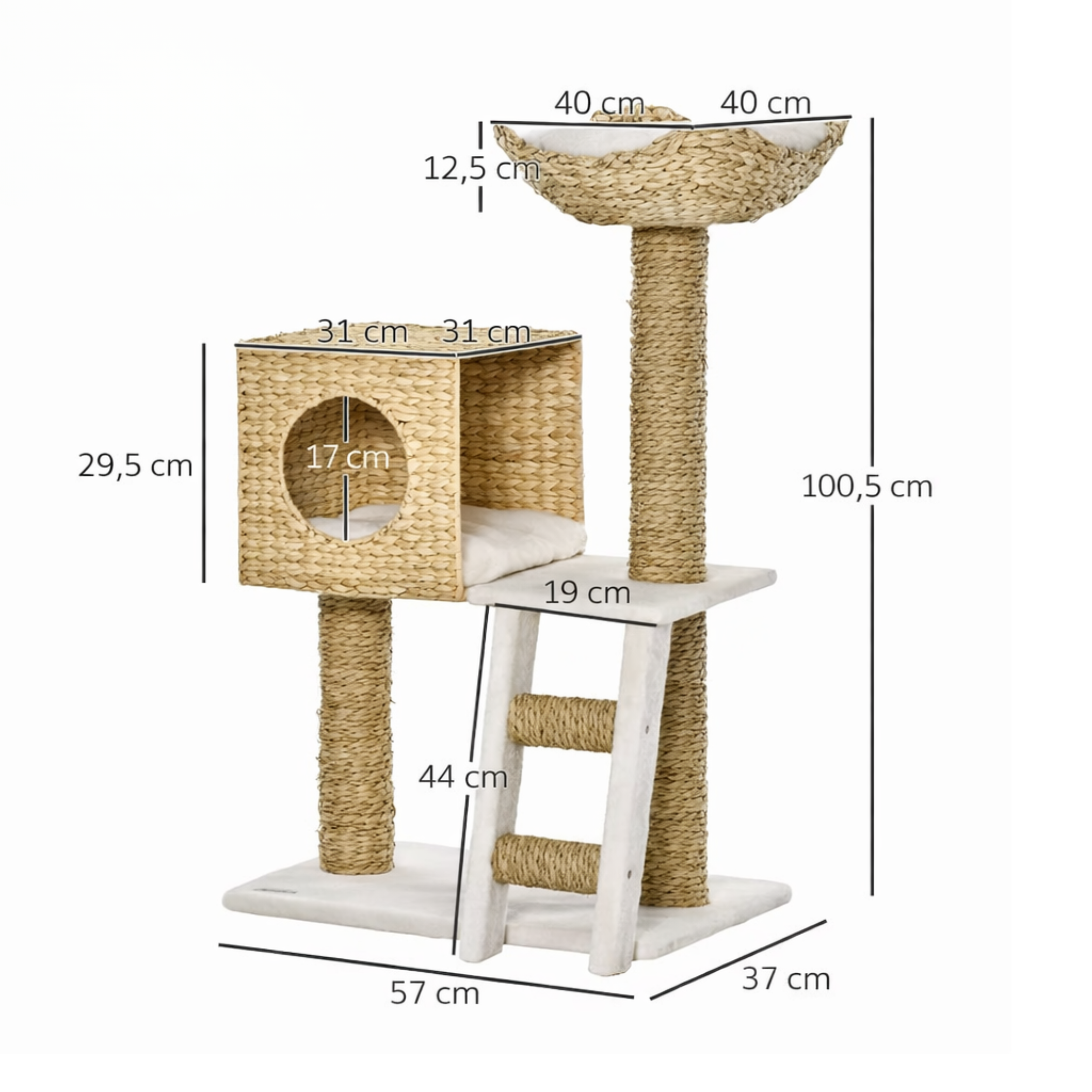 Arbre à chat compact 100,5 cm