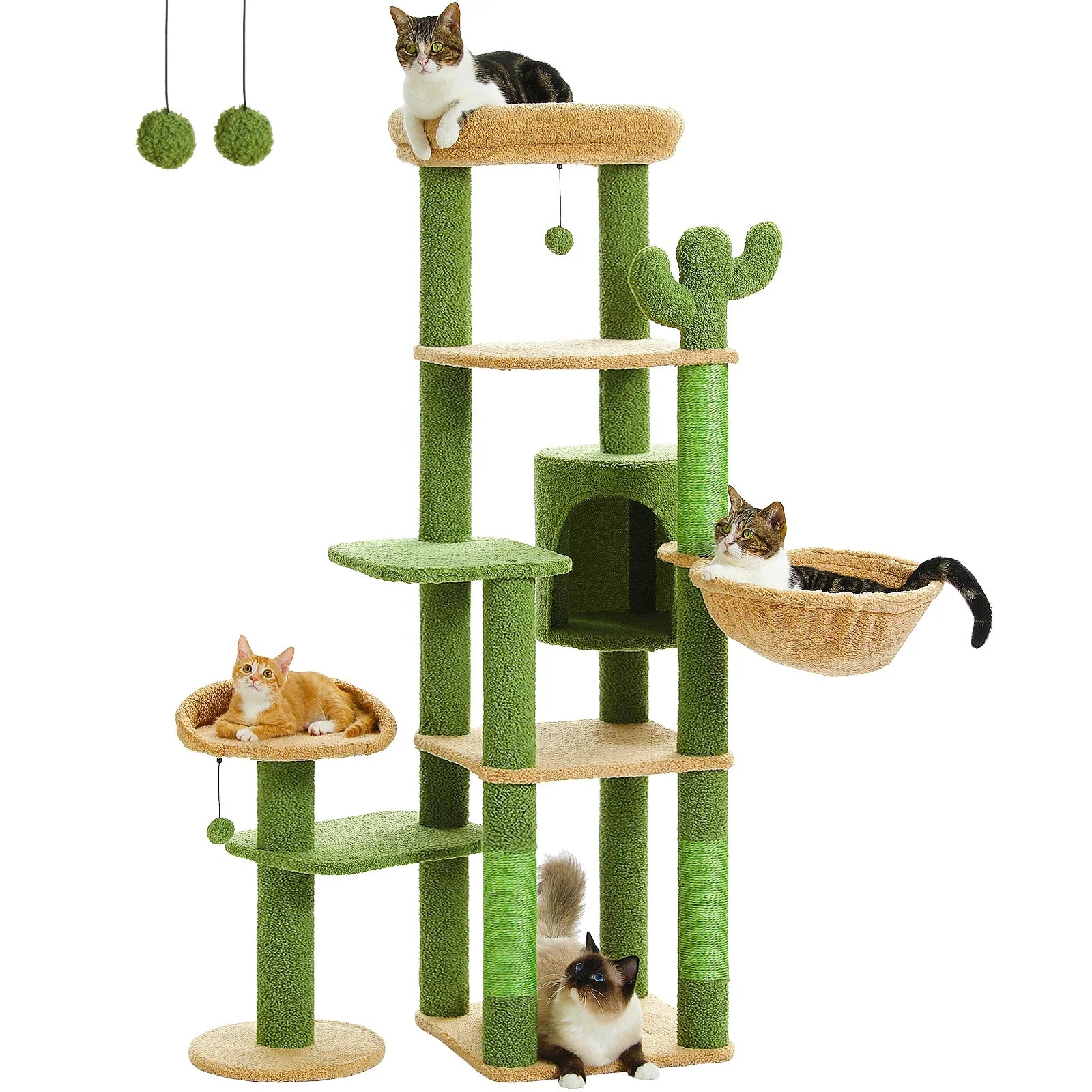 Grand arbre à chat multi-niveaux – Jeu, repos et détente réunis