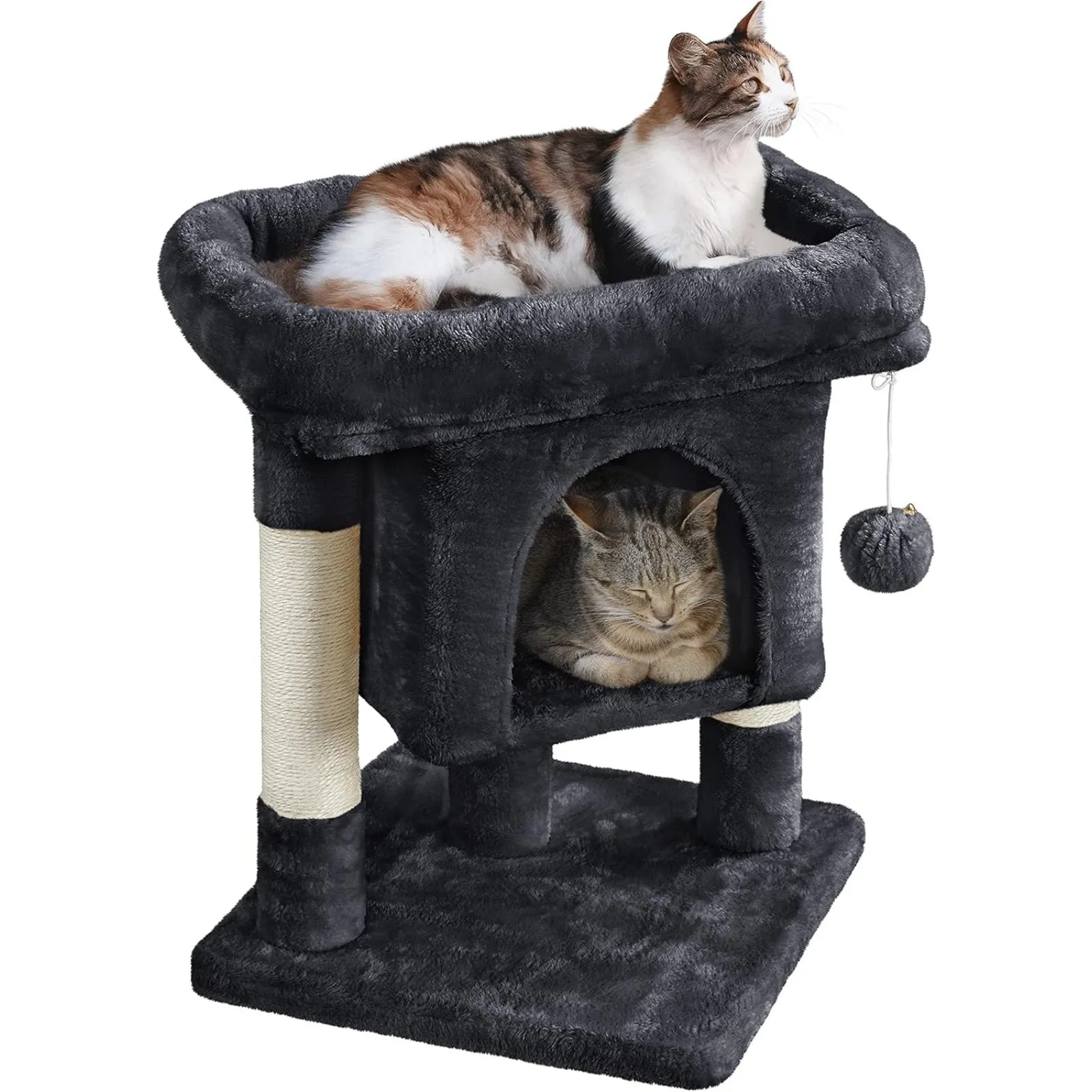 Arbre à chat compact beige – Espace de repos et de jeu