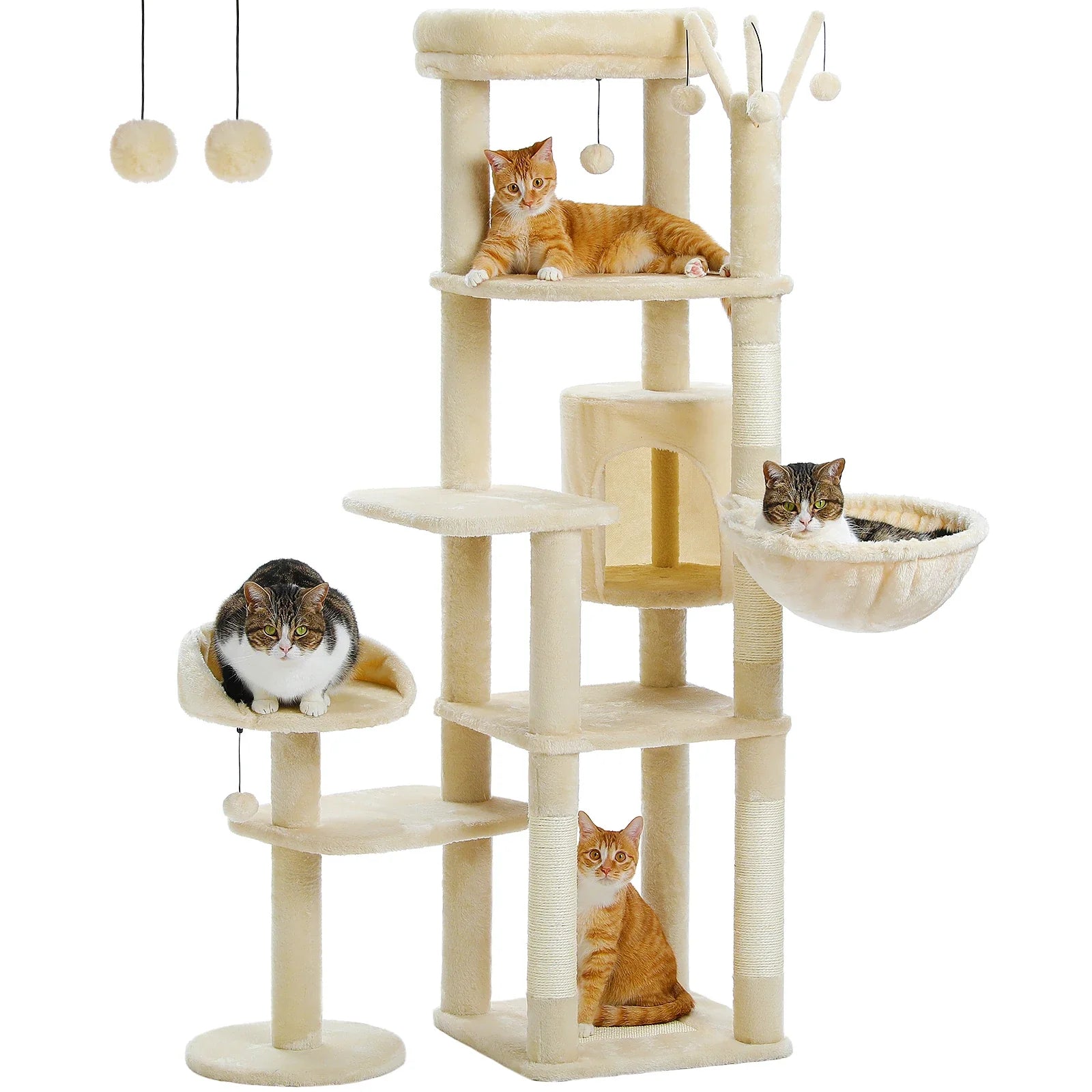 Grand arbre à chat multi-niveaux – Jeu, repos et détente réunis