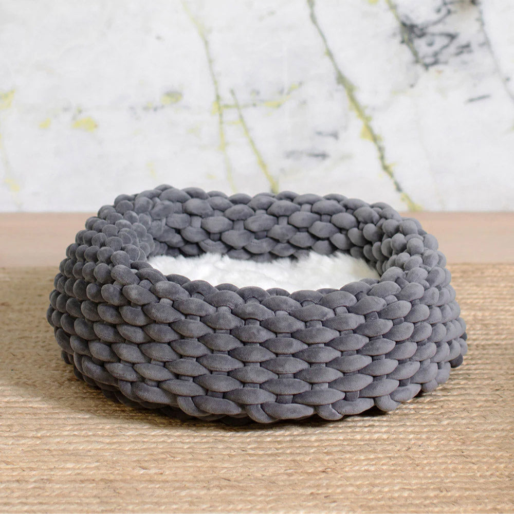 Lit pour chat en tissu doux et ajustable