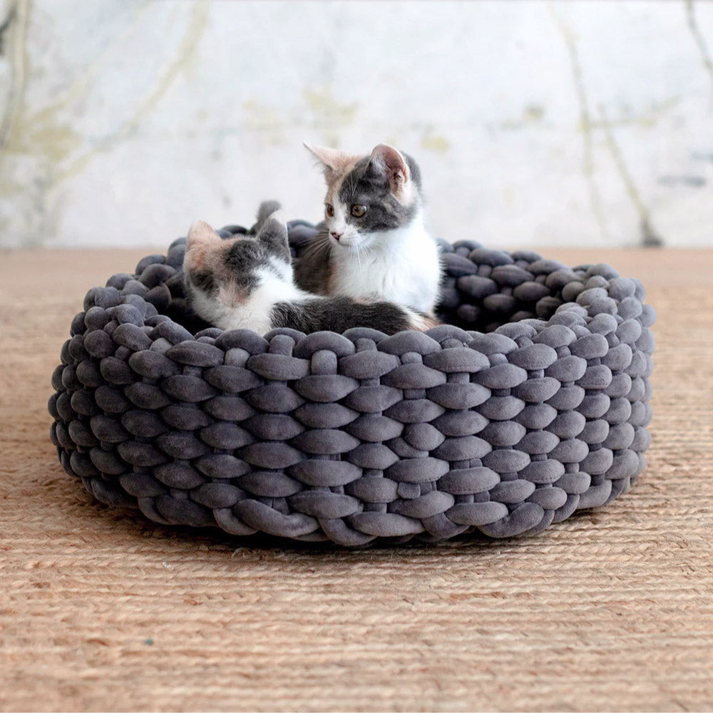 Lit pour chat en tissu doux et ajustable